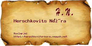 Herschkovits Nóra névjegykártya