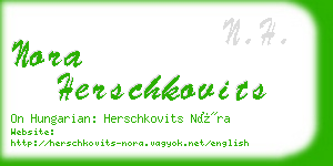 nora herschkovits business card